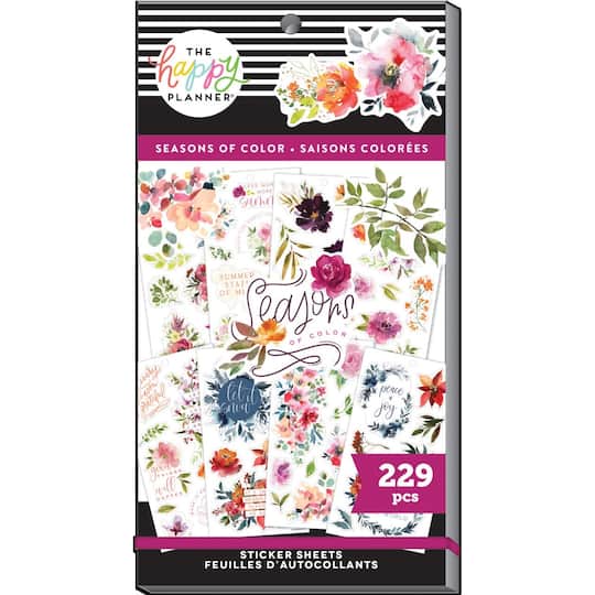 The Happy Planner&#xAE; Seasonal Floral Classic Value Pack Stickers